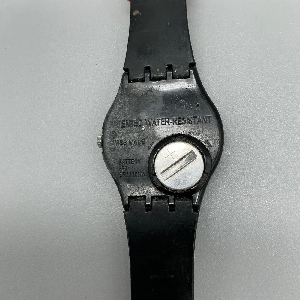 Vtg Swatch Gent Speed Around Mens Watch 34mm Colorful GB277 New Battery